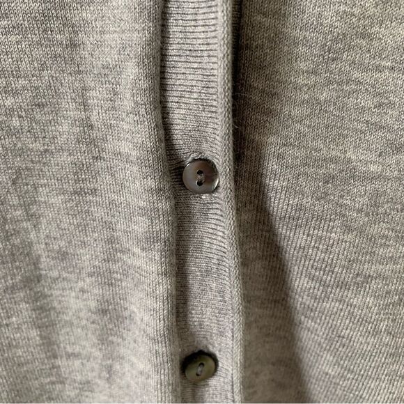 Banana Republic Grey Silk Blend Pearlized Button Cardigan Sweater - Picture 4 of 6